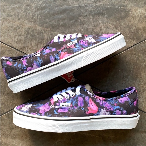 Vans | Shoes | Vans Authentic Era Warped Floral Blktrwht Wmns | Poshmark